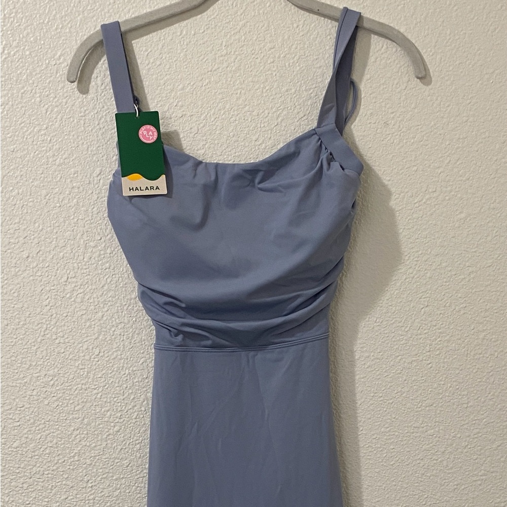 HALARA Dusty Blue Grey Dress